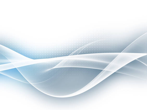 istock Soft blue abstract business graphic wave background with halftone 917171180
