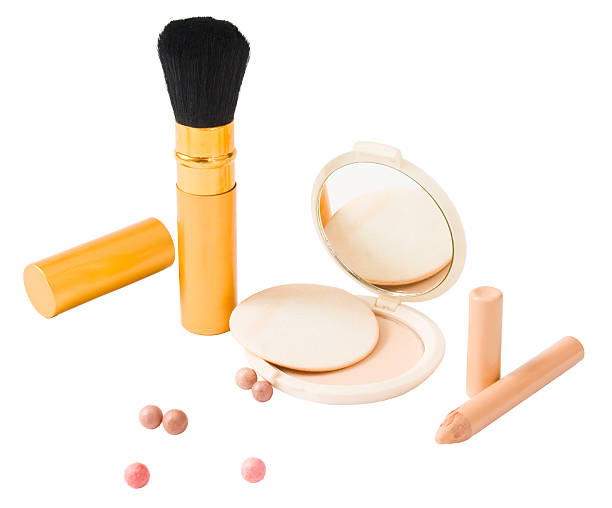 istock Set of cosmetics and make-up tools isolated 91717182