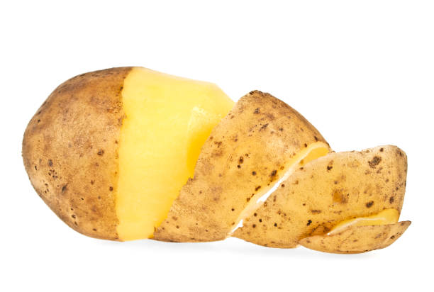 istock Potatoes with peel isolated on white background 917174928