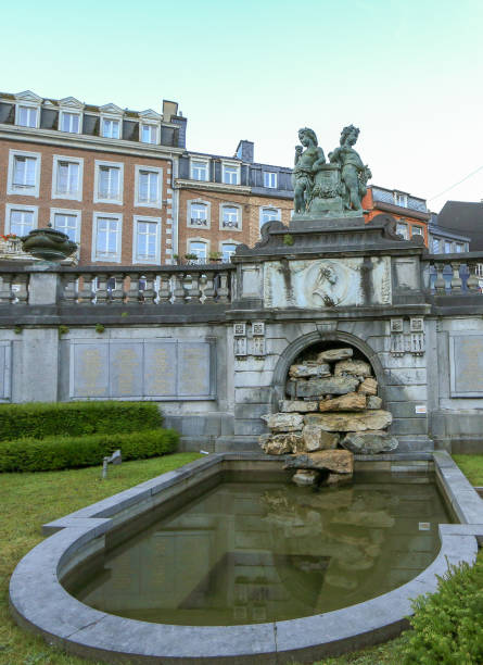 Cascade Monumentale in Spa, Belgium A monument fountain dedicated to Marie Henriette of Austria, the queen of Belgium (1836-1902) ardennes department france stock pictures, royalty-free photos & images