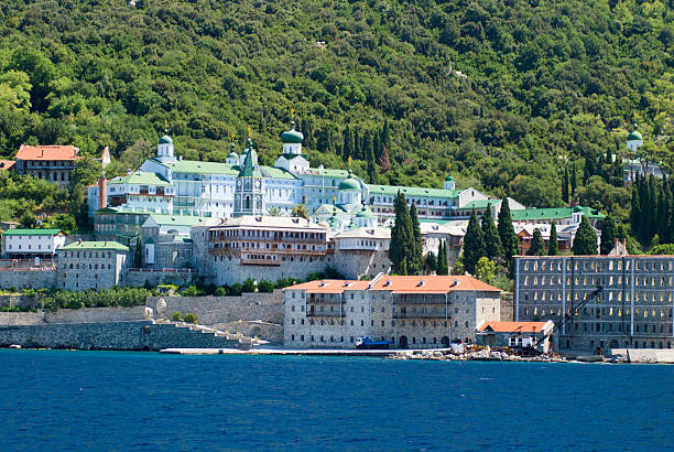 istock holy monastery of athos 91717861