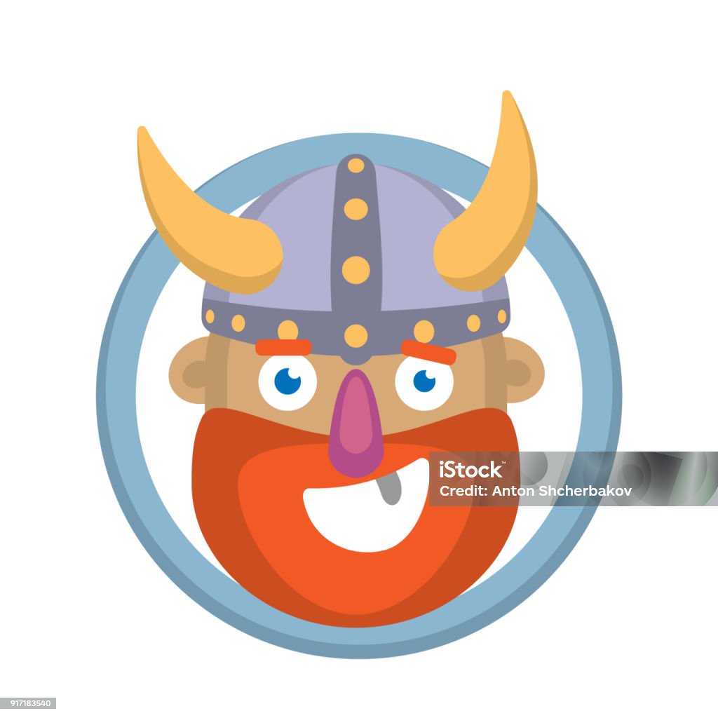 Wikinger Caton Vector Cartoon Kopf Der Wikinger Stock Vektor Art und mehr Bilder von ...