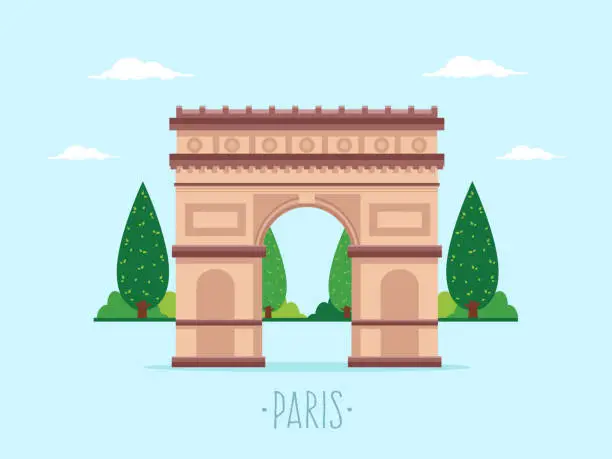 Vector illustration of Arch of Triumph