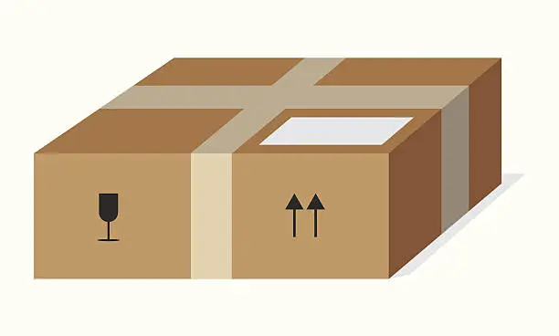 Vector illustration of parcel