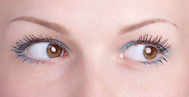 istock Brown girl eye - glance aside 91718578