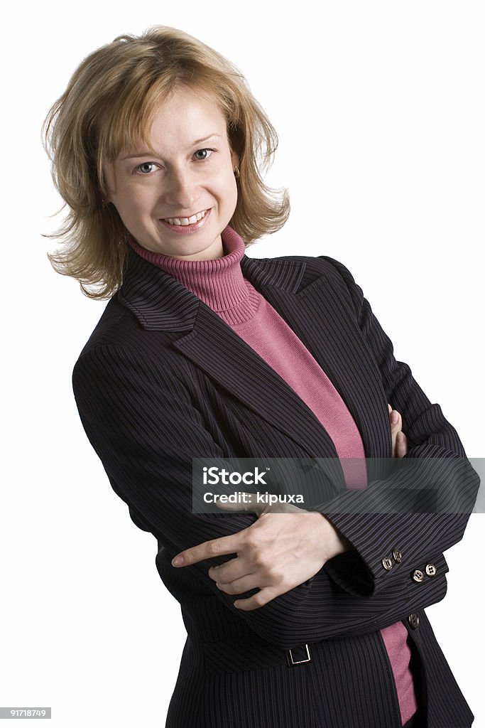 Alegre Mulher de negócios com os braços cruzados - Foto de stock de Adulto royalty-free