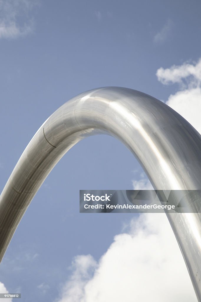 Poste no céu azul de Metal - Foto de stock de Abstrato royalty-free