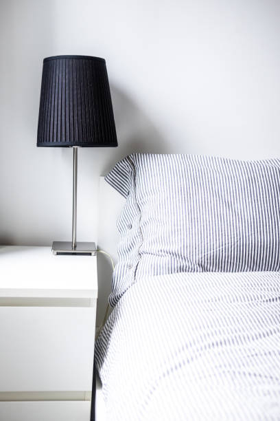 istock White gray minimalist bedroom design 917189174