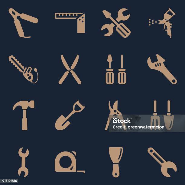 Tools Symbols Pattern Tools Symbols Color Stock Illustration - Download Image Now ...
