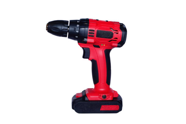 istock Cordless drill in white isolated background. Accumulator Screwdriver. 917192250