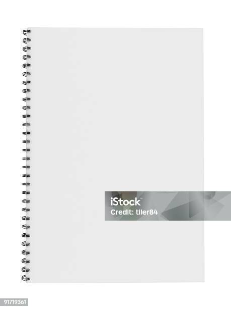 Blank Notebook Isolated On White Stock Photo - Download Image Now - Spiral Notebook, Blank, Clean