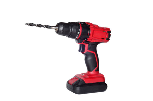 istock Screw drill, cordless drill  in white isolated background. 917195118