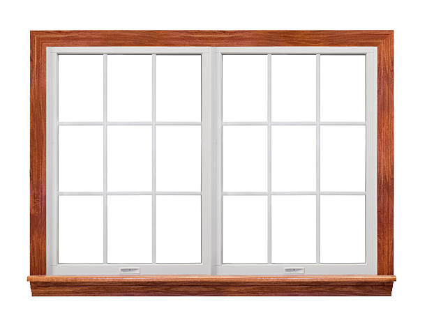 istock An isolated image of a residential twin window frame 91719540
