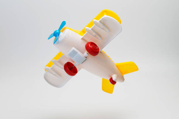 istock Toy airplane on white background 917195750