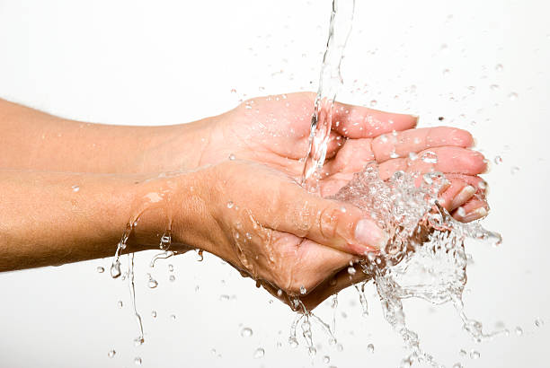 istock Water in palms of hands 91719841