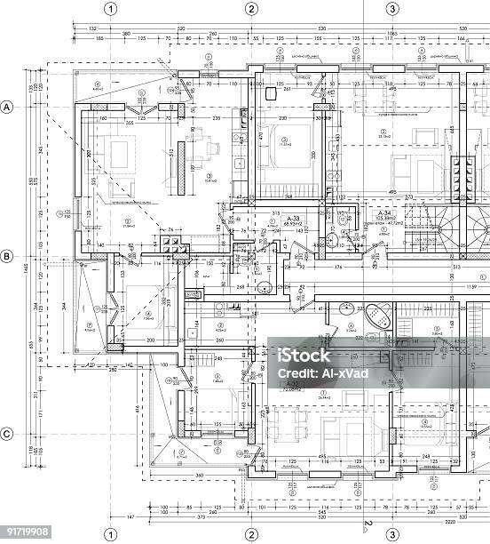 Autocad Plan De Dibujo Foto de stock y más banco de imágenes de Autodesk AutoCAD - Autodesk AutoCAD, Dibujo, Plano - Documento