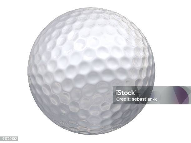 Bola De Golfesistema De Recorte Incluído - Fotografias de stock e mais imagens de Bola - Bola, Bola de Golfe, Branco