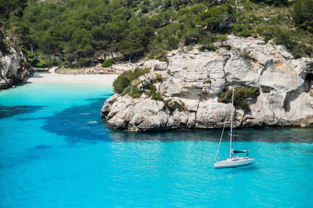 istock Beautiful sandy beach in Mediterranean sea 917206302
