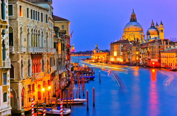 istock Grand Canal in Venice at night 917206782