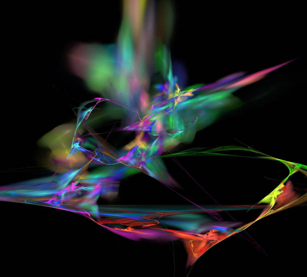 istock image of one Digital Fractal on Black Color 917207032