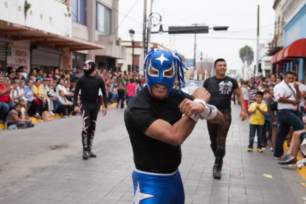 Mexican wrestler crossing his arms