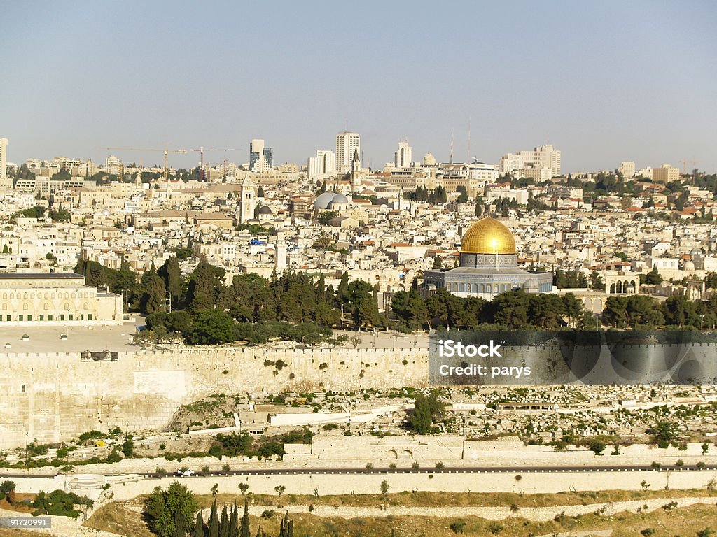 La antigua ciudad de Jerusalén. - Foto de stock de Aire libre libre de derechos