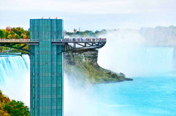 istock Niagara Falls and observation tower in autumn. 917210030