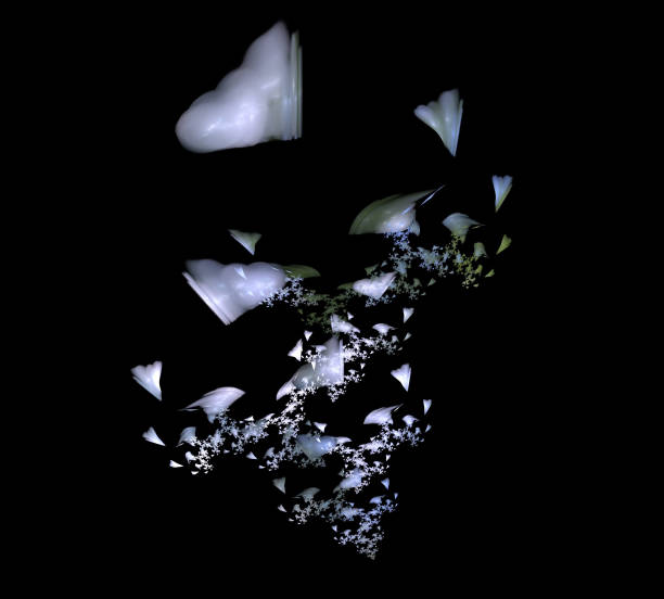 istock image of one Digital Fractal on Black Color 917210424