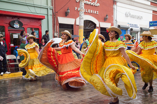 Matamoros, Tamaulipas, Mexico - February 28, 2015, Desfile Fiestas Mexicanas is part of the Charro Days Fiesta - Fiestas Mexicanas, A bi-national festival between USA and Mexico.