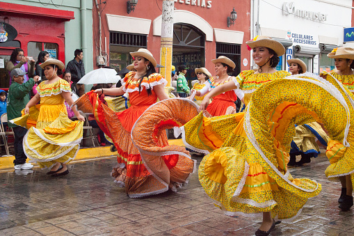 Matamoros, Tamaulipas, Mexico - February 28, 2015, Desfile Fiestas Mexicanas is part of the Charro Days Fiesta - Fiestas Mexicanas, A bi-national festival between USA and Mexico.