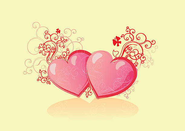 hearts vector art illustration