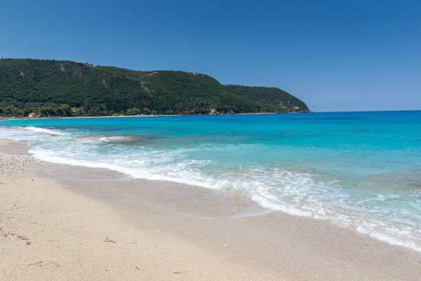 istock Girapetra Beach with blue waters, Lefkada, Ionian Islands, Greece 917214842