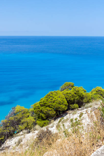 istock Panoramic view of Kokkinos Vrachos Beach with blue waters, Lefkada, Greece 917220516