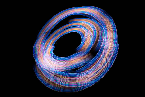 istock Abstract background of long explosure tale light on black ,Technology backgroud 917221042