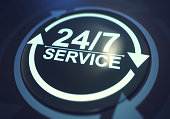 Full time service concept. 24/7 service