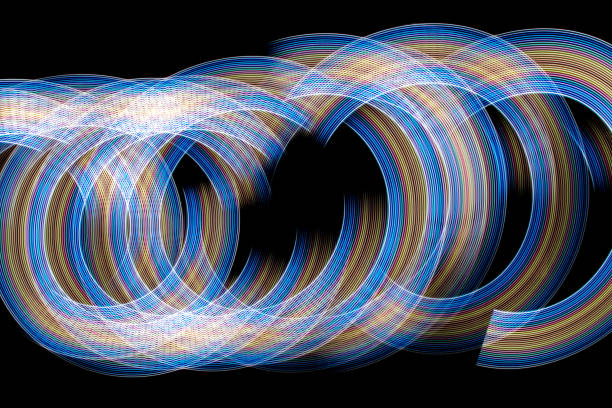 istock Abstract background of long explosure tale light on black ,Technology backgroud 917221788