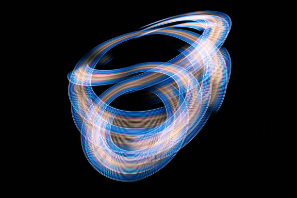 istock Abstract background of long explosure tale light on black ,Technology backgroud 917224236
