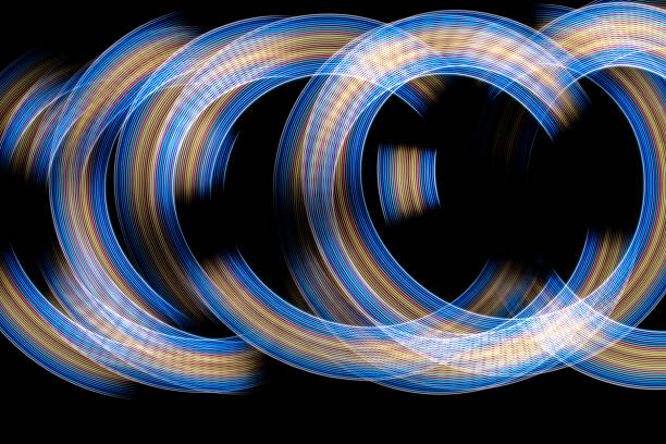 istock Abstract background of long explosure tale light on black ,Technology backgroud 917224368