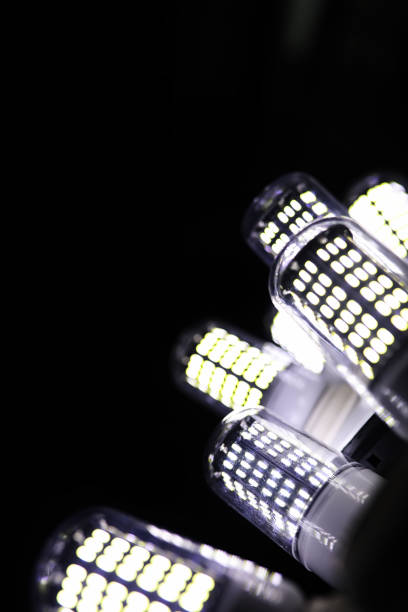 istock LED elements in the lamp. Lamps with diodes. Many bright lights 917228006