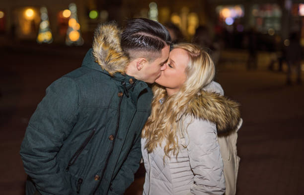istock Beautiful couple kissing. 917228246