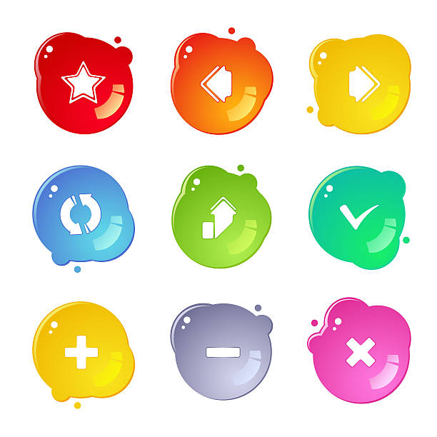 интернет-браузера иконки/серия цветными каплями - square shape plus sign mathematical symbol social networking stock illustrations