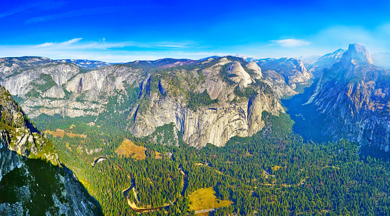 Glacier Point in Yosemite National Park in autumn.