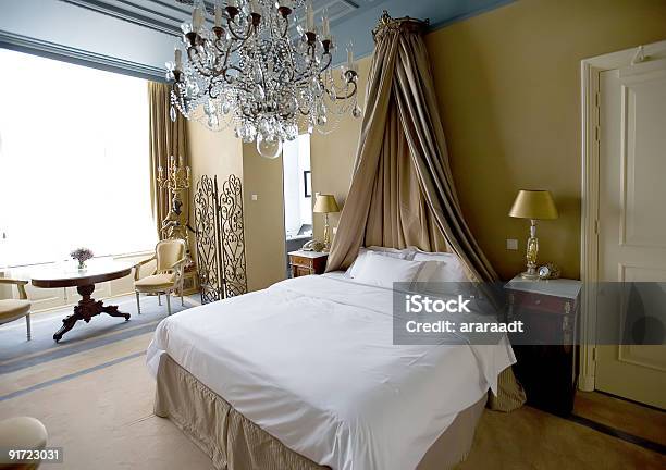 Classic Bedroom Stock Photo - Download Image Now - Apartment, Architecture, Bed - Furniture