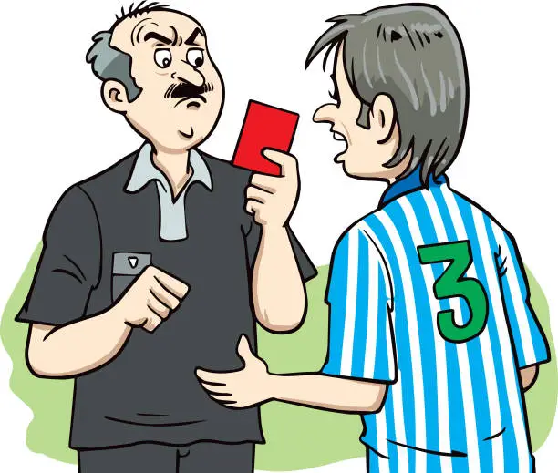 Vector illustration of Soccer red card