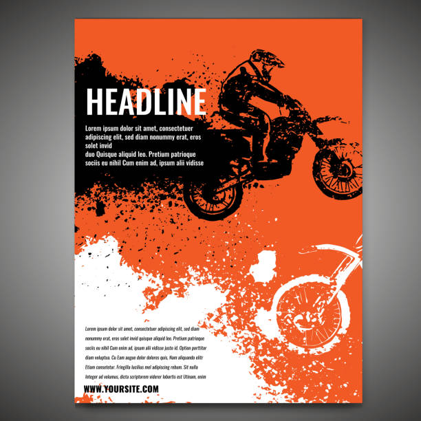 illustrations, cliparts, dessins animés et icônes de automobile background vector - motocross