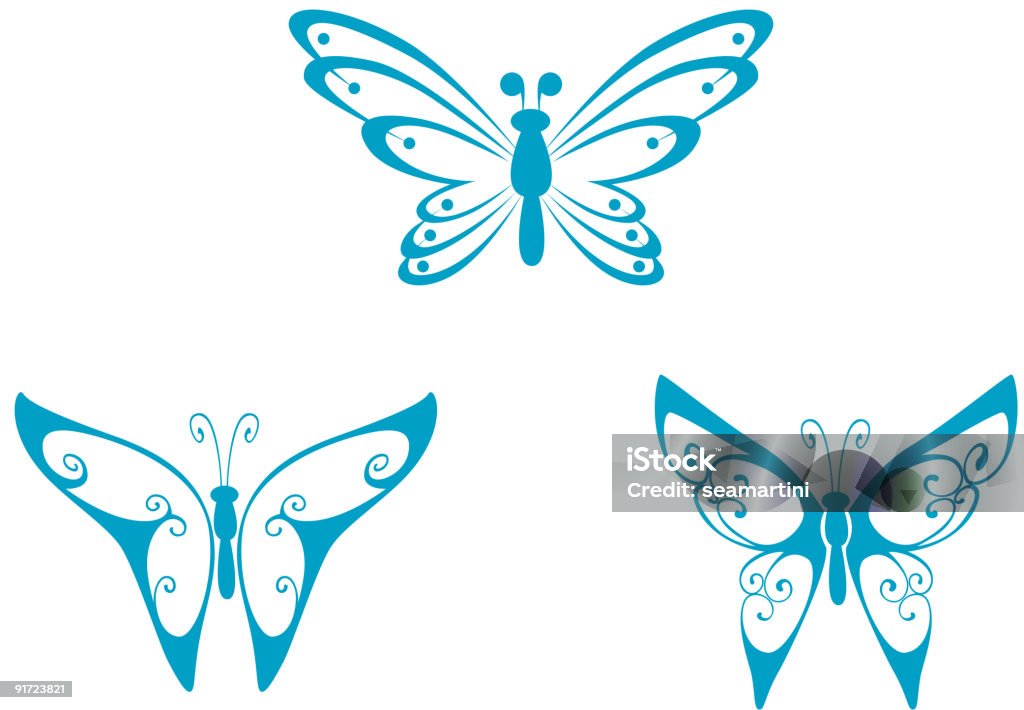 Formas de mariposa - arte vectorial de Abstracto libre de derechos