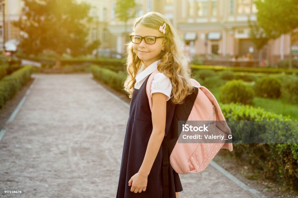 Outdoors Portrait of a young pretty student Outdoors Portrait of a young pretty girl student Back to School Stock Photo