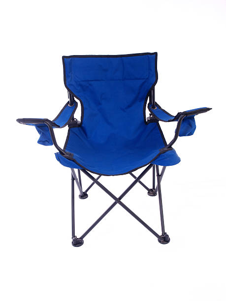 istock Camping chair in an electric blue color 91724267