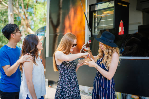 istock Enjoy the junk food from food van 917250444
