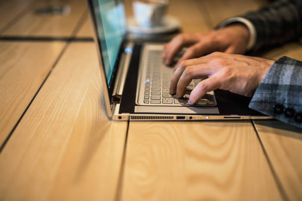 istock Young businessman typing on a laptop. 917259638